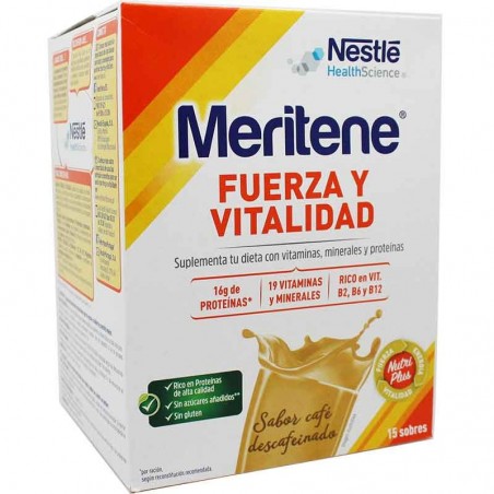 Meritene Fibra Polvo Vainilla Alimentación nutritiva para adultos 14 Sobres  - Nestlé