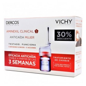 DERCOS AMINEXIL CLINICAL 5 MUJER 21 AMPOLLAS